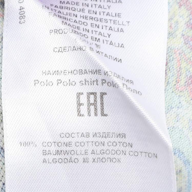 Pre Owned Etro Multicolor Paisley Printed Cotton Polo T-Shirt XXL