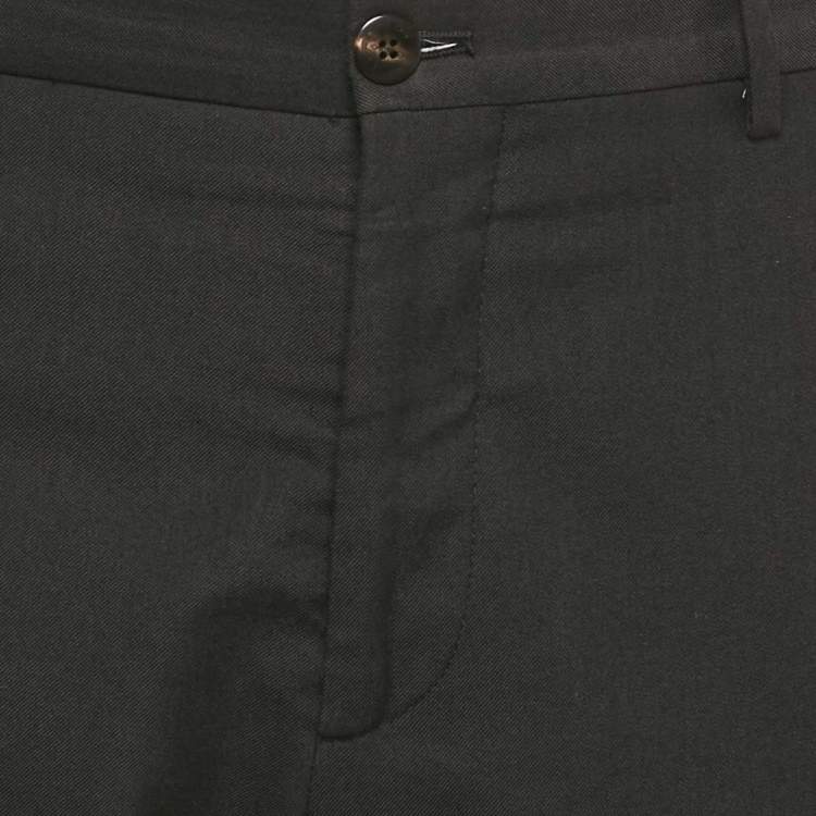 Pre Owned Etro Dark Grey Wool Blend Formal Trousers XXL