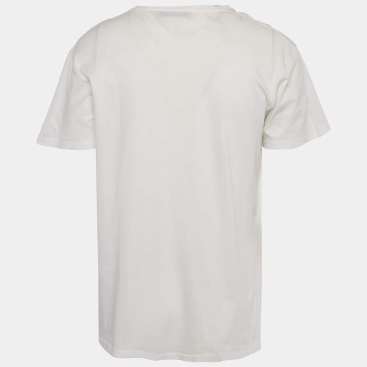 Pre Owned Etro White Paisley Print Jersey Crewneck T-Shirt XXL