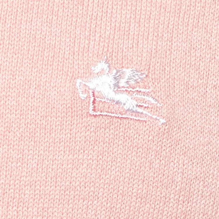 مملوكة مسبقًا Etro Pink Cotton Knit Polo T-Shirt S