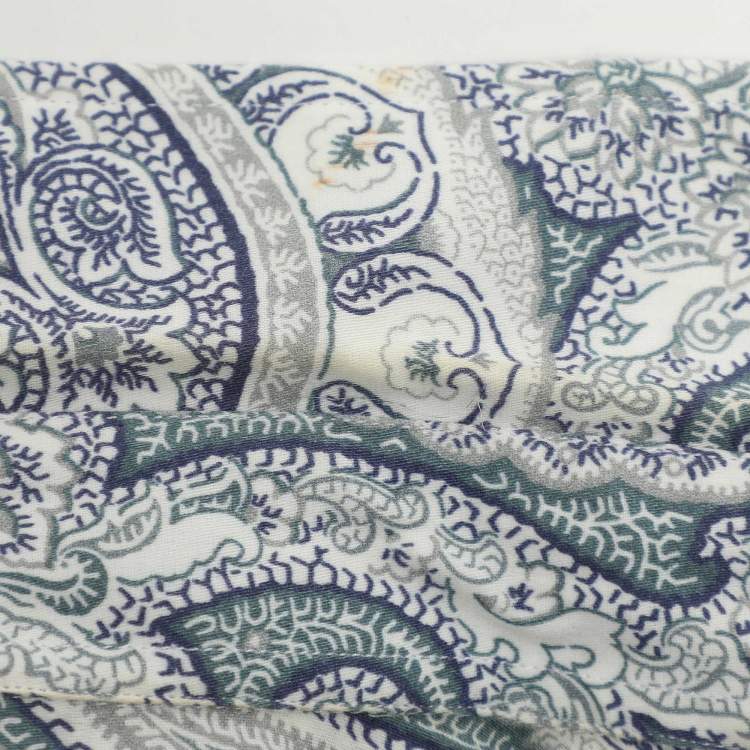 Pre Owned Etro Blue Paisley Print Cotton Long Sleeve Shirt M