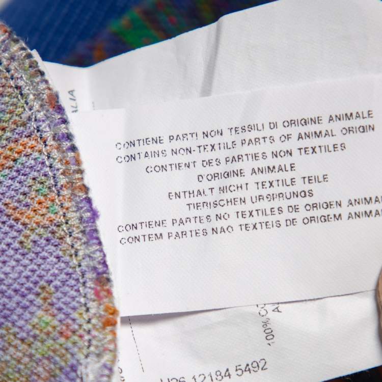 Pre Owned Etro Blue Paisley Printed Cotton Pique Polo T-Shirt M