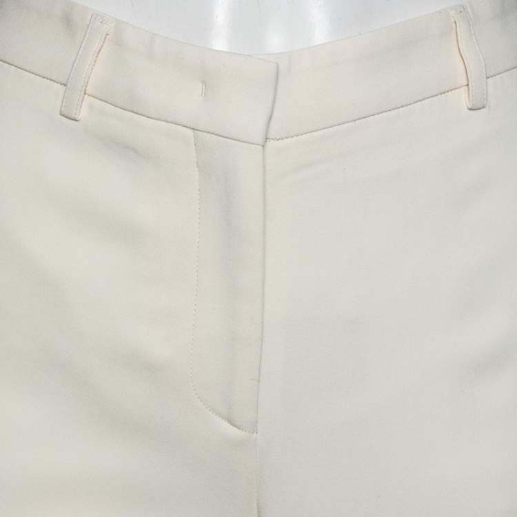 مملوكة مسبقًا Etro Off White Crepe Straight Leg Pants S