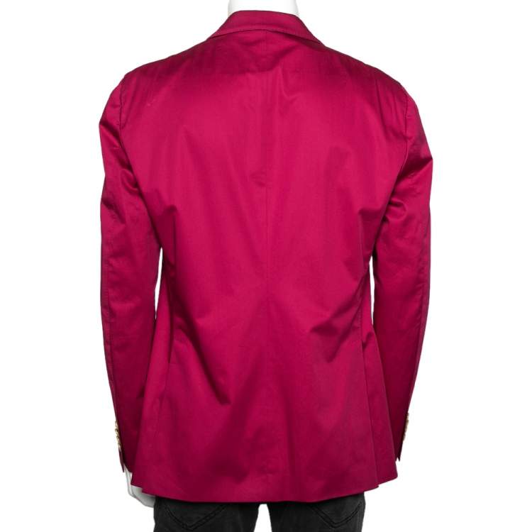 Pre Owned Etro Pink Cotton Mineide Soft Blazer L