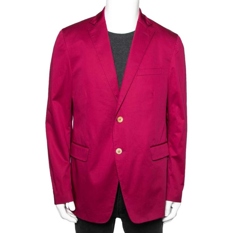 Pre Owned Etro Pink Cotton Mineide Soft Blazer L