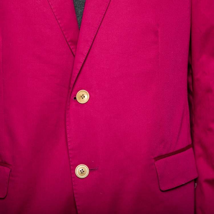 Pre Owned Etro Pink Cotton Mineide Soft Blazer L