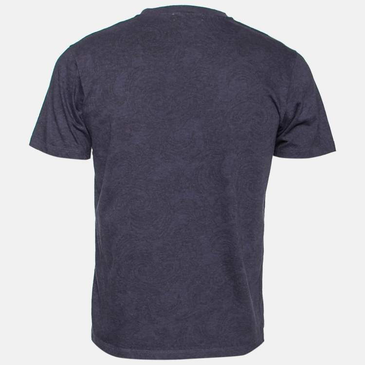 Pre Owned Etro Purple Patterned Cotton Short Sleeve T-Shirt S