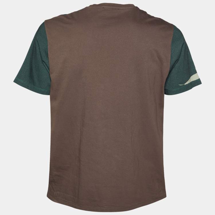 Pre Owned Etro Multicolor Scenic Print Cotton Crew Neck T-Shirt L