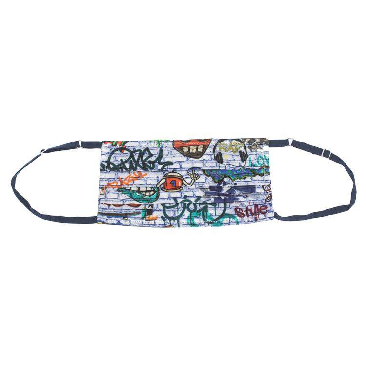 Pre Owned Collars & Cuffs Non-Medical Handmade Graffiti Face Mask (Available for UAE Customers Only)