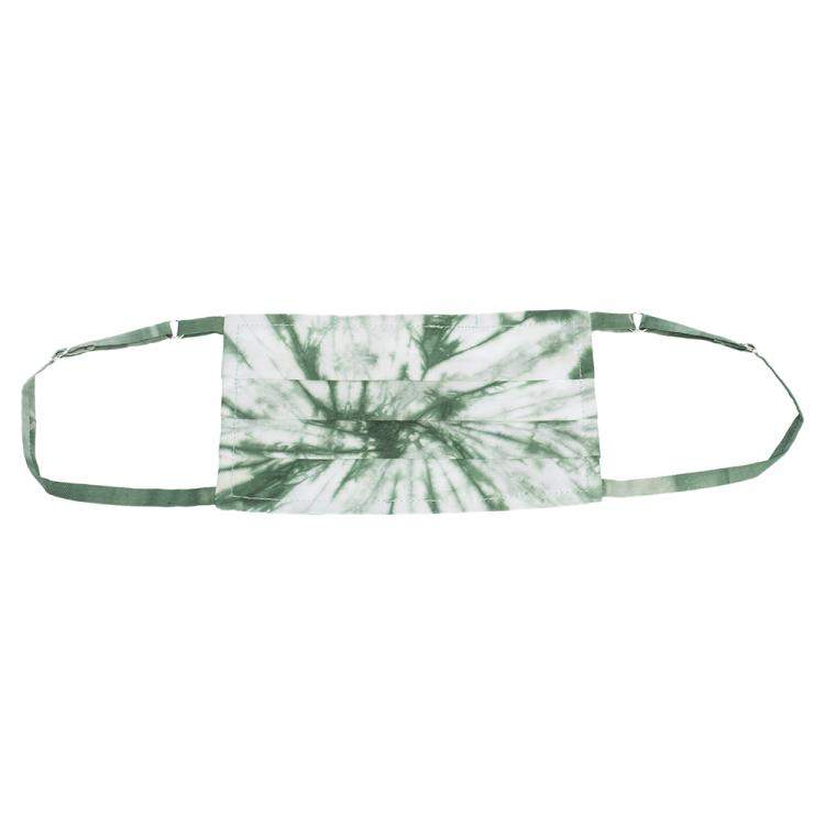 Pre Owned Non-Medical Handmade Green Tie Dye Face Mask By Mr. Moudz Collection (Available for UAE Customers Only)