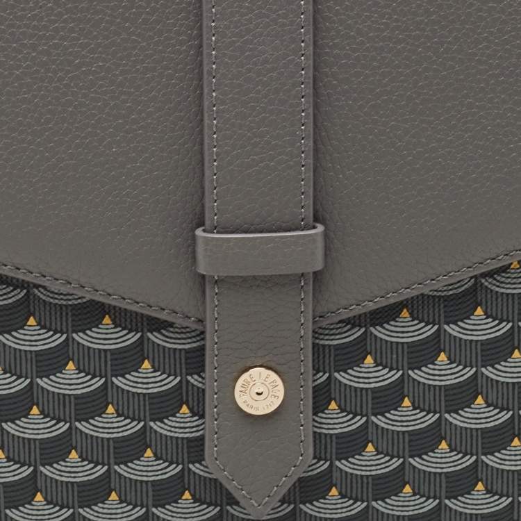 Pre Owned Fauré Le Page Grey Coated Canvas and Leather Express Envelope Clutch