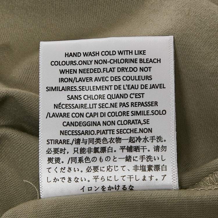 Pre Owned Fear of God Essentials Printed Green Oversized T-Shirt L