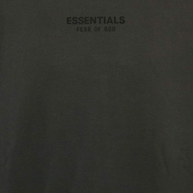 Pre Owned Fear of God Essentials Logo Print Crew Neck Sweatshirt L
