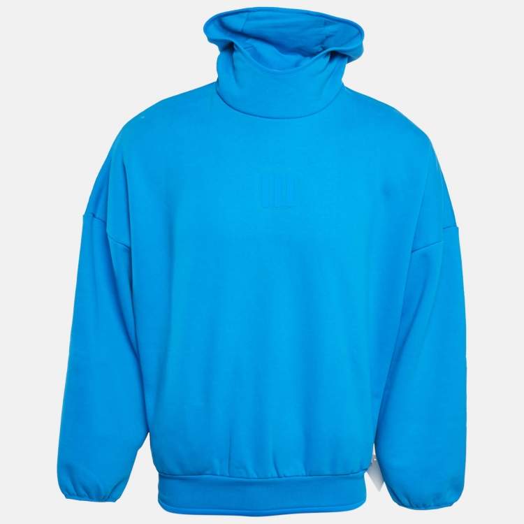 Pre Owned Essentials Fear of God x Adidas Logo Print Cotton Athletics Hoodie XS