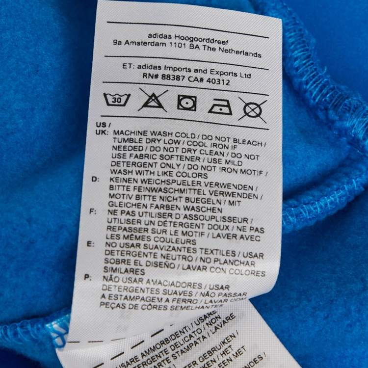 Pre Owned Essentials Fear of God x Adidas Logo Print Cotton Athletics Hoodie XS