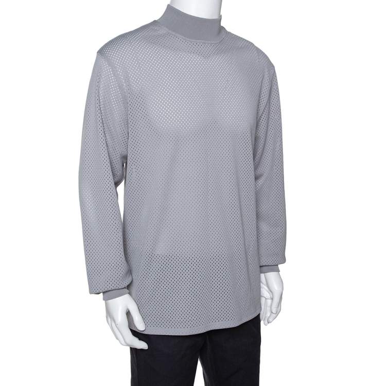 Fear of God Fifth Collection Grey Perforated Knit Long Sleeve T