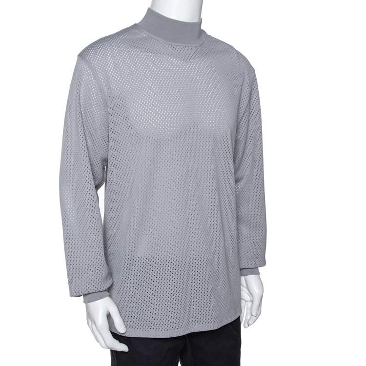 Fear of God Fifth Collection Grey Perforated Knit Long Sleeve T