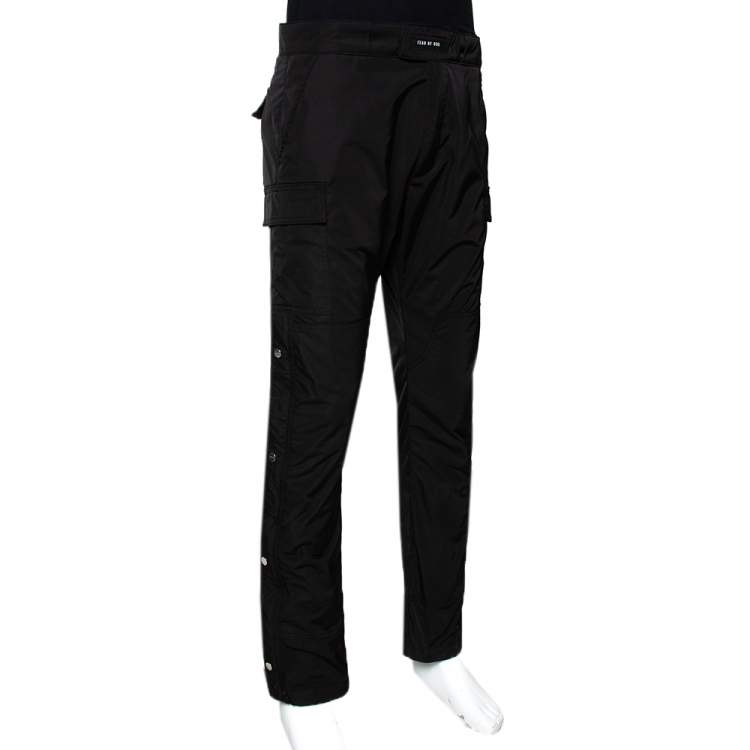 Buy HERE&NOW Men Black Cargo Trousers - Trousers for Men 13767600