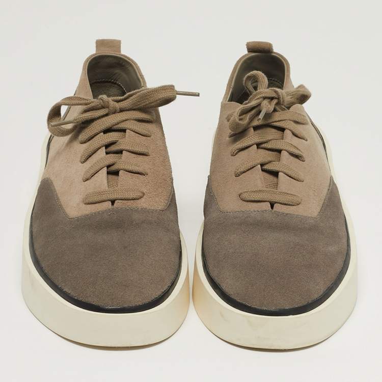 Pre Owned Fear of God Size 44 Two Tone Suede Lace Up Sneakers