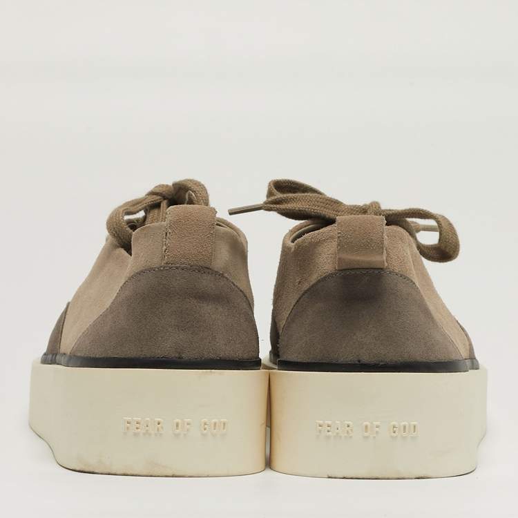 Pre Owned Fear of God Size 44 Two Tone Suede Lace Up Sneakers
