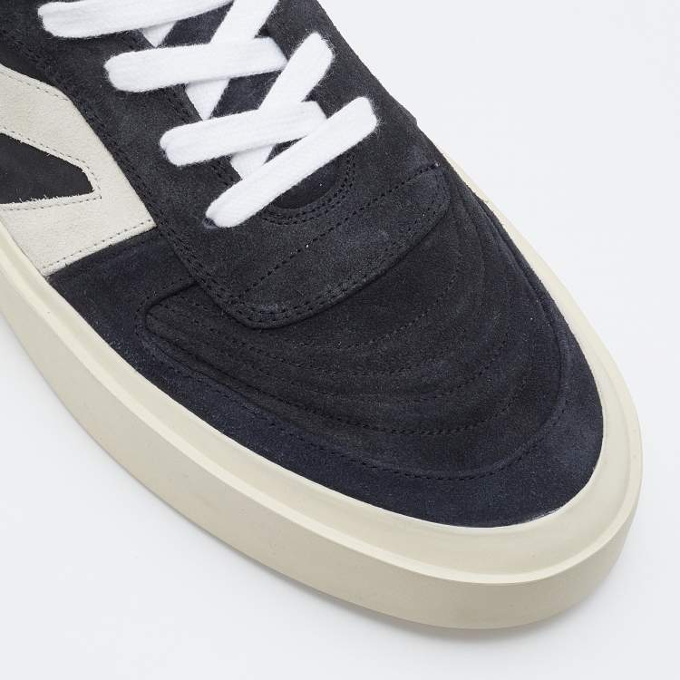 Pre Owned Fear of God Black Suede Low Top Platform Sneakers Size 44