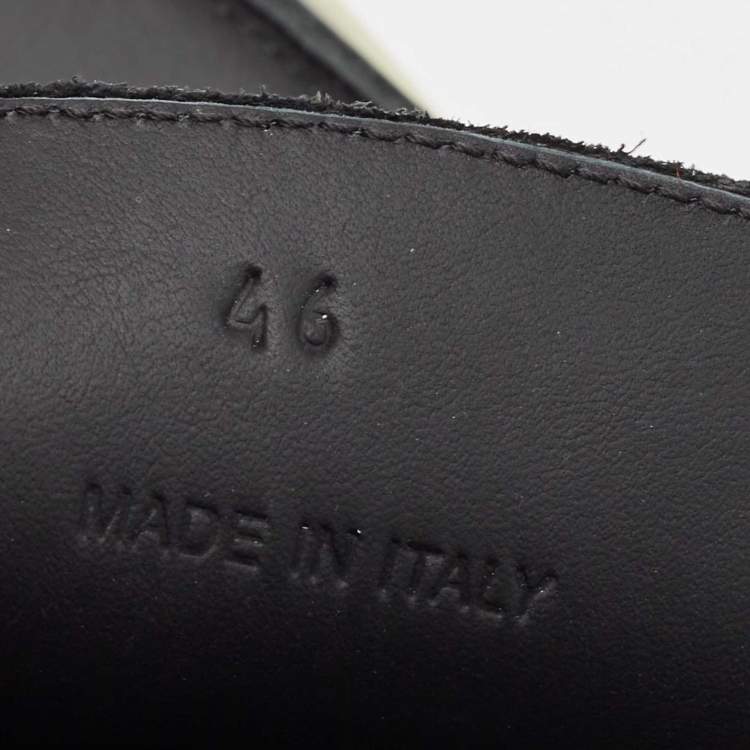 Pre Owned Fear of God Black Leather Slip On Sneakers Size 46