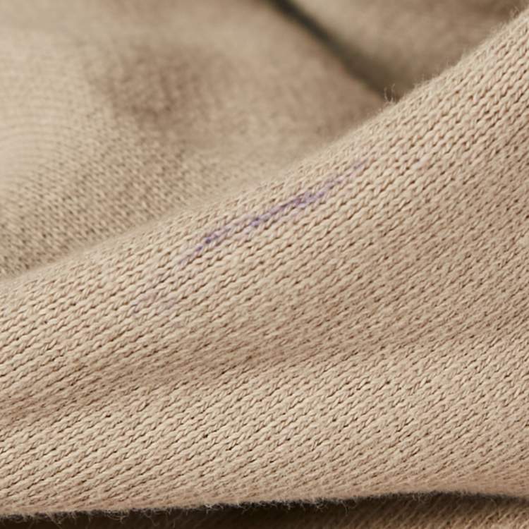 Pre Owned Fear of God Essentials Beige Cotton Hood Detail Oversized Sweatshirt L