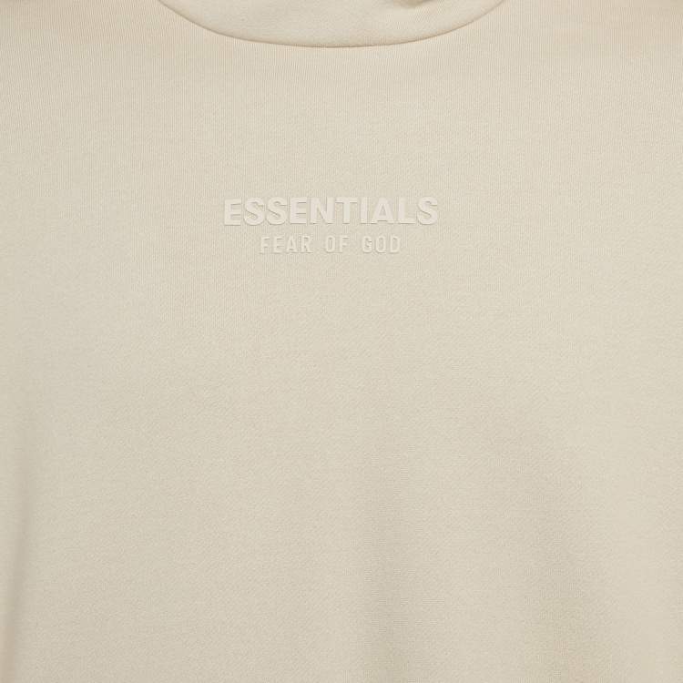 Pre Owned Fear of God Essentials Logo Print Cotton Hoodie XL