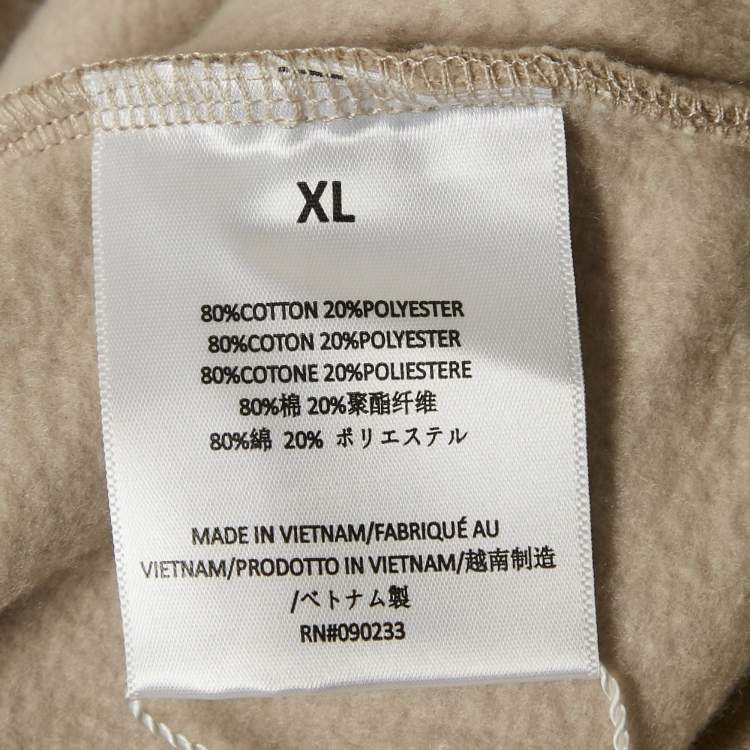 Pre Owned Fear of God Essentials Logo Print Cotton Hoodie XL