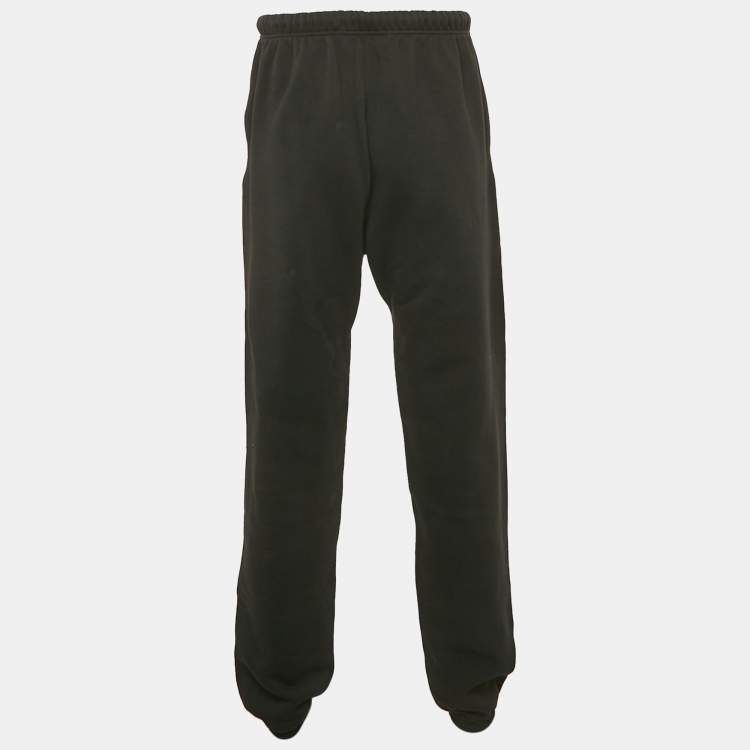 Pre Owned Fear of God Essentials Black Cotton Knit Trackpants M