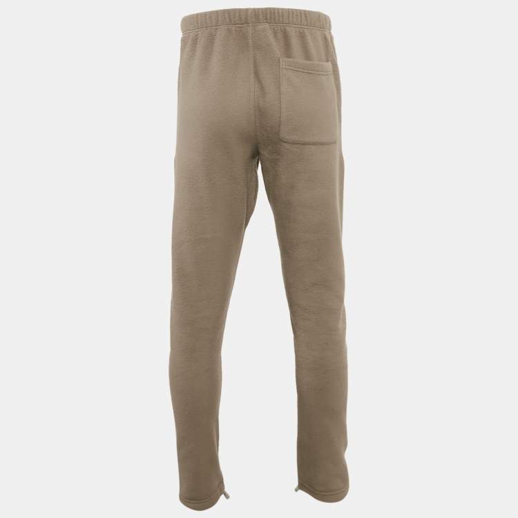 Pre Owned Essentials Fear of God Dark Grey Faux Fleece Sweatpants M