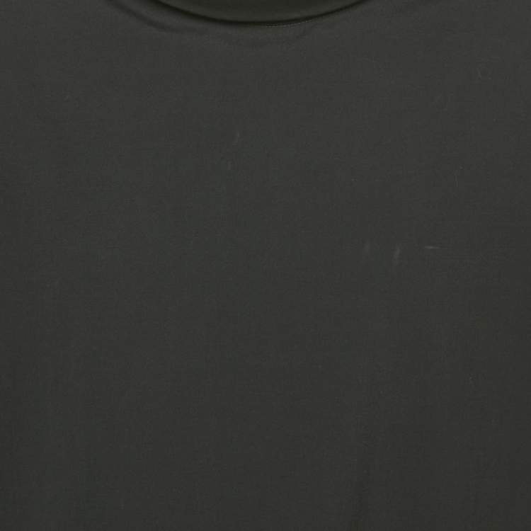 Pre Owned Fear of God Black Cotton Blend Reverse Collar Detail T-Shirt XS