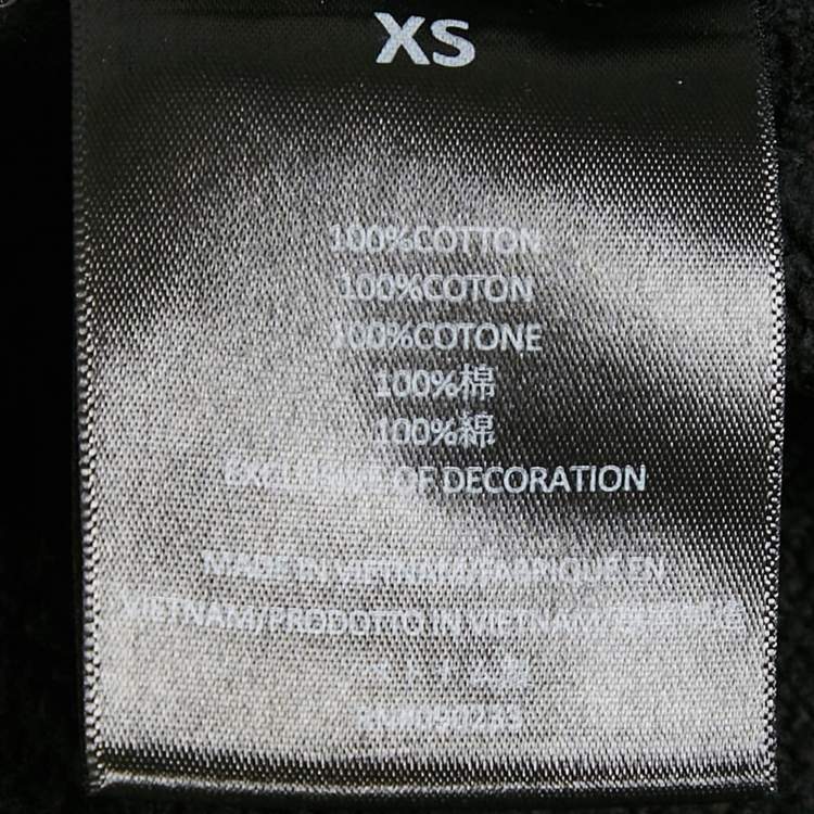 Pre Owned Fear of God Essentials Black Embroidered Cotton Zip-Up Sweatshirt XL