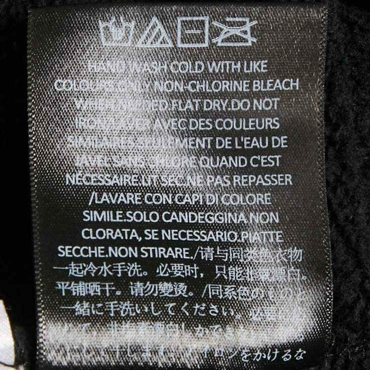 Pre Owned Fear of God Essentials Black Embroidered Cotton Zip-Up Sweatshirt XL