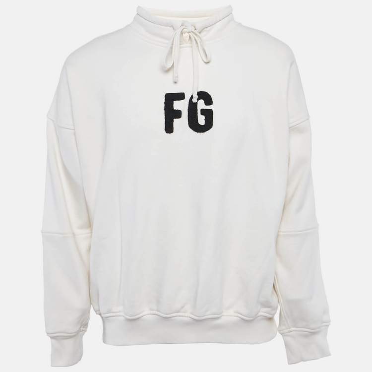 Pre Owned Fear Of God Sixth Collection Beige Cotton Mock Neck Sweatshirt S