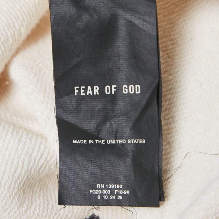 Pre Owned Fear Of God Sixth Collection Beige Cotton Mock Neck Sweatshirt S