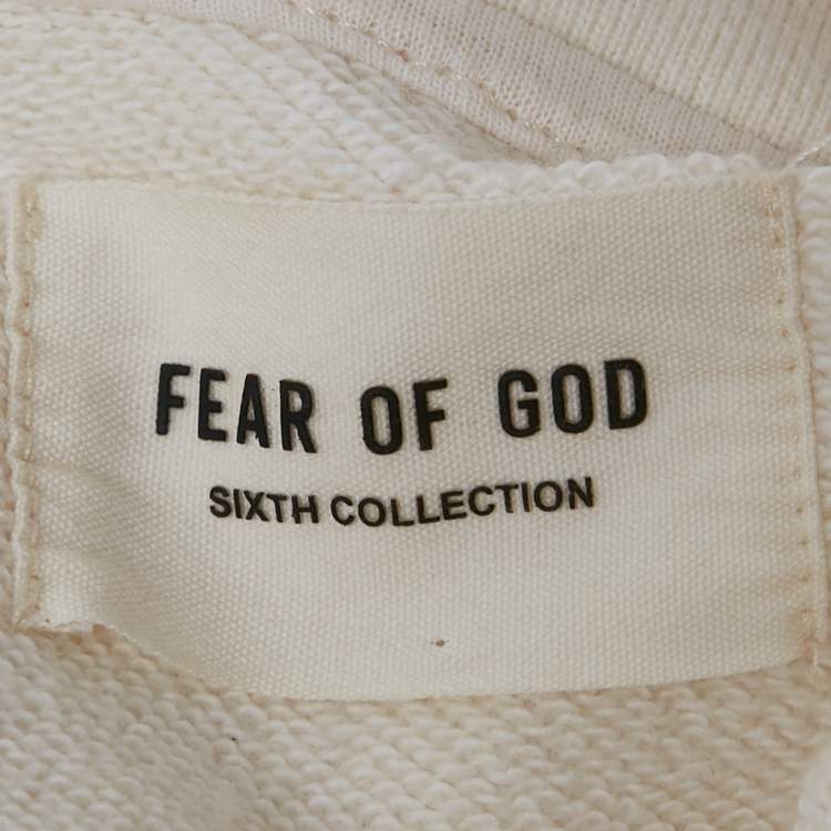 Pre Owned Fear Of God Sixth Collection Beige Cotton Mock Neck Sweatshirt S