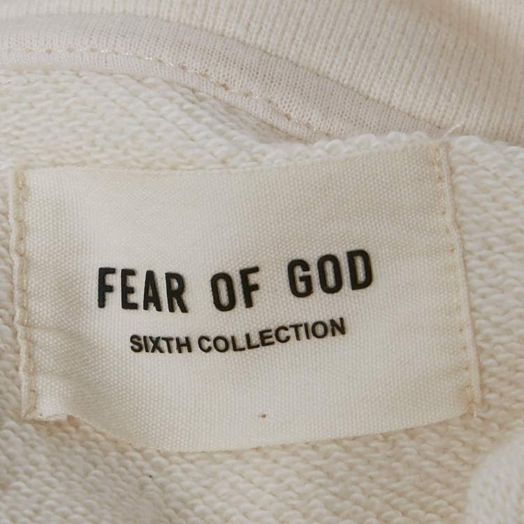 Pre Owned Fear Of God Sixth Collection Beige Cotton Mock Neck Sweatshirt S