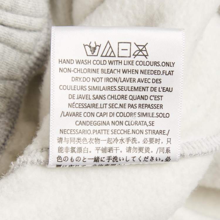 Pre Owned Essentials Fear of God Grey Logo Patch Cotton Sweatpants S