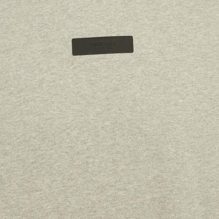 Pre Owned Essentials Fear of God Grey Logo Patch Cotton Hoodie S