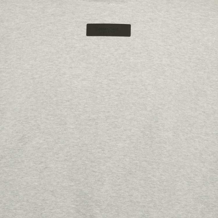 Pre Owned Essentials Fear of God Grey Logo Patch Cotton Hoodie S