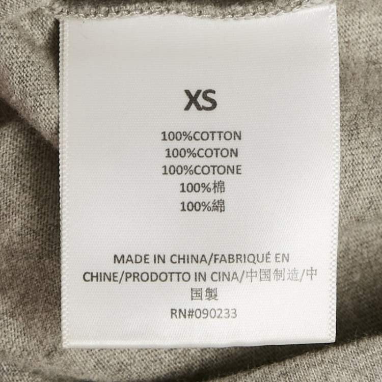 Pre Owned Fear of God Essentials Dark Grey Cotton Knit Crewneck T-Shirt XS