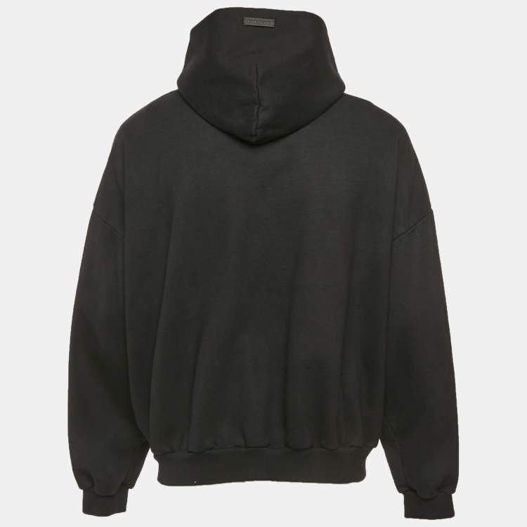Pre Owned Fear of God Black Cotton Zip-Up Oversized Jacket M