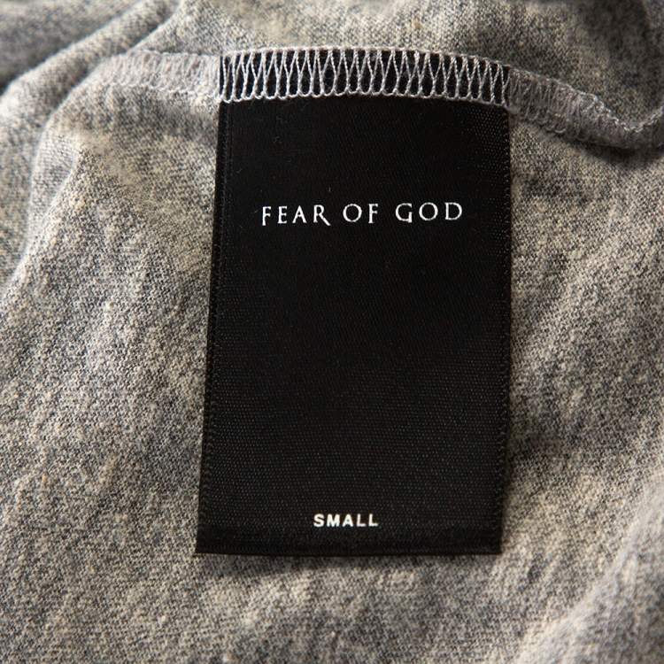 Pre Owned Fear of God Fifth Collection Grey Jersey Sleeveless T Shirt S