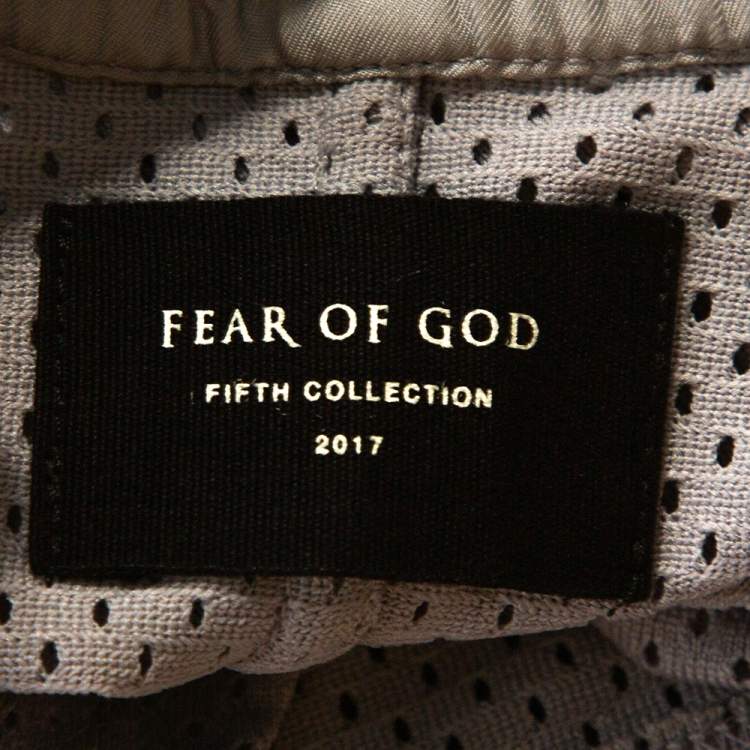 Pre Owned Fear of God Fifth Collection Grey Perforated Knit Sleeveless T Shirt S 