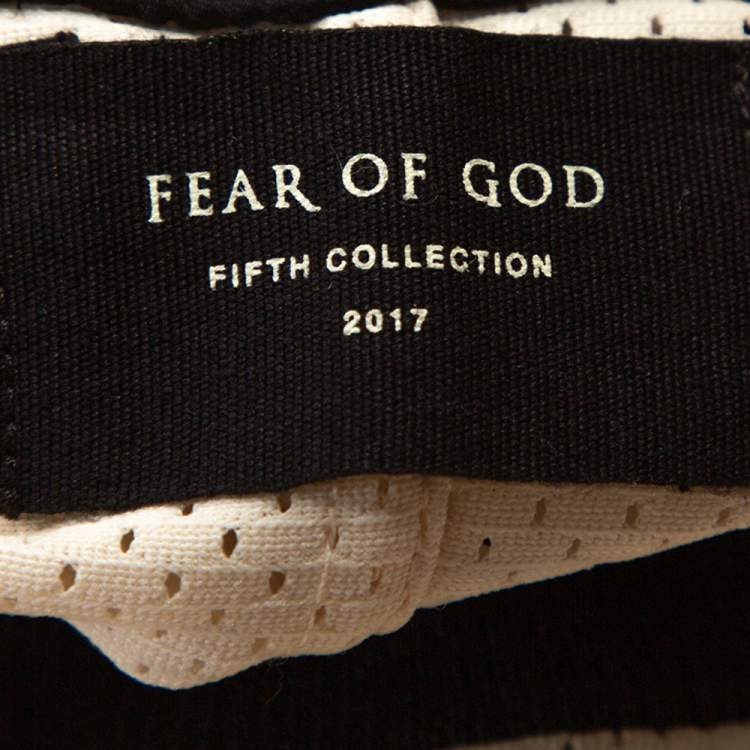Pre Owned Fear of God Fifth Collection Cream Motocross Mesh Long Sleeve T Shirt M