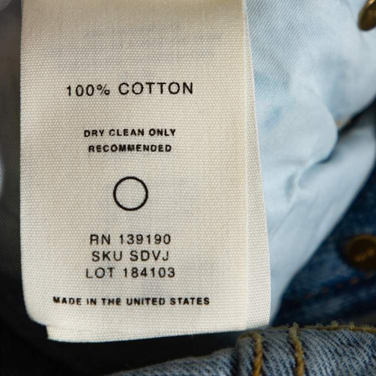 Pre Owned Fear of God Fifth Collection Indigo Medium Wash Denim Selvedge Jeans M