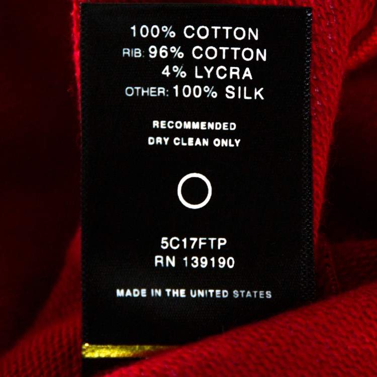 Pre Owned Fear of God Fifth Collection Red Plaid Cotton Hoodie M