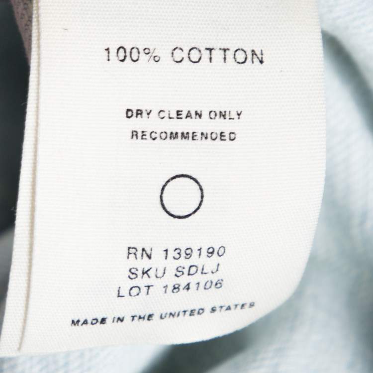 Pre Owned Fear Of God Fifth Collection Light Blue Denim Trucker Jacket M