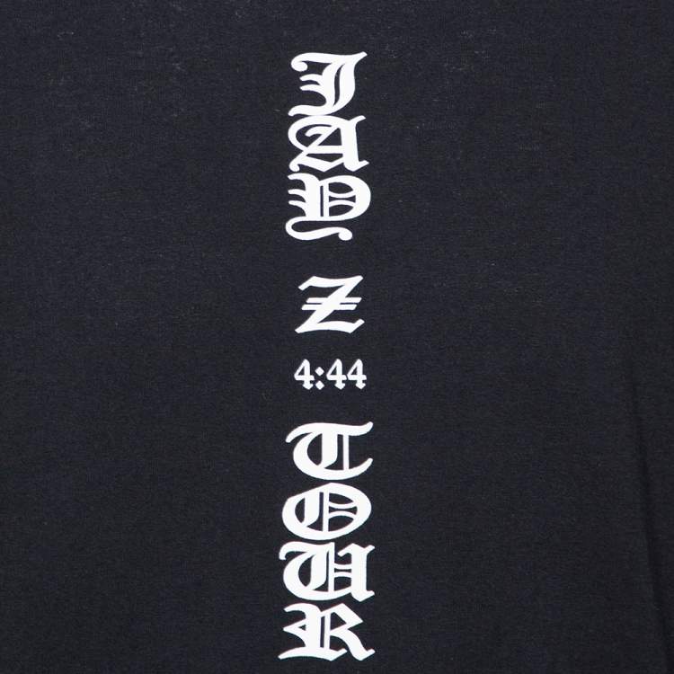 Pre Owned Fear Of God X Jay-Z Black Graphic Print Long Sleeve Merch T-Shirt L
